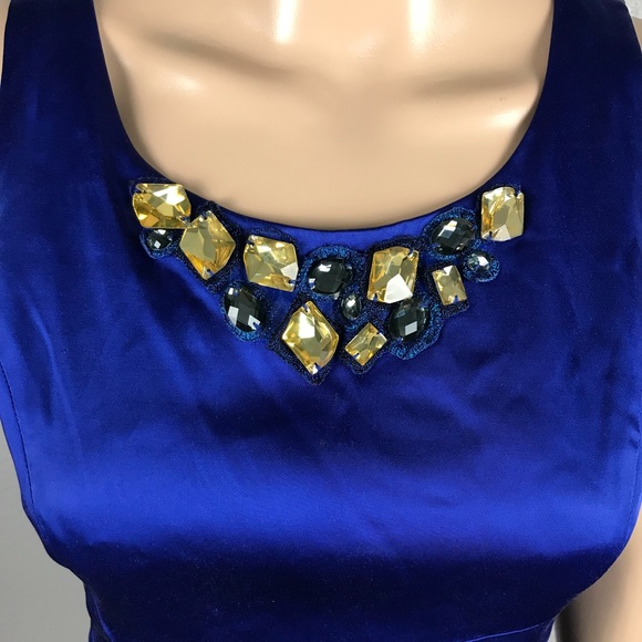 Nine West jeweled collar dress sz 4 - Picture 4 of 8